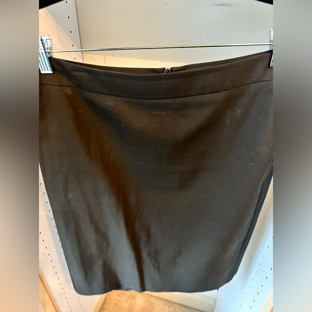 Black formal skirt with mini slit on side